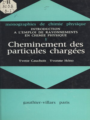 cover image of Introduction à l'emploi de rayonnements en chimie physique, 1